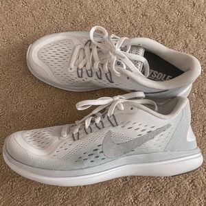 🚫SOLD on Mercari🚫 White & Gradient Nike Trainers